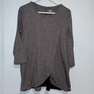 2 Gray Motherhood Maternity Nursing tops